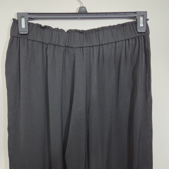 NWT Summersalt Wide Leg Pants Palazzo Black Satin Size Small - Picture 7 of 12
